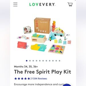 BRAND NEW Lovevery Free Spirit Play Kit Mos 34, 35, 36 + book bundle